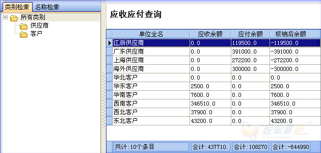 轻松掌柜应收应付报表