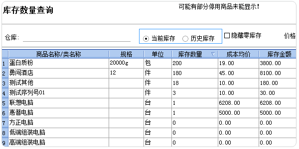 轻松掌柜库存查询