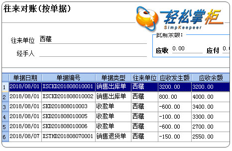 往来对账